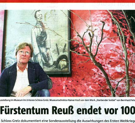 Zeitungsartikel "Fürstentum Reuß endet vor 100 Jahren", OTZ 05.10.2018