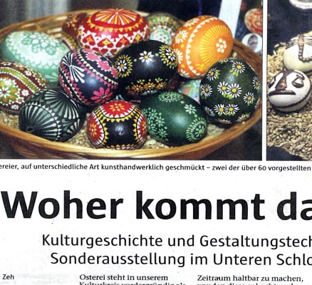 Zeitungsartikel "Woher kommt das Osterei?", Allgemeiner Anzeiger 19.04.2019