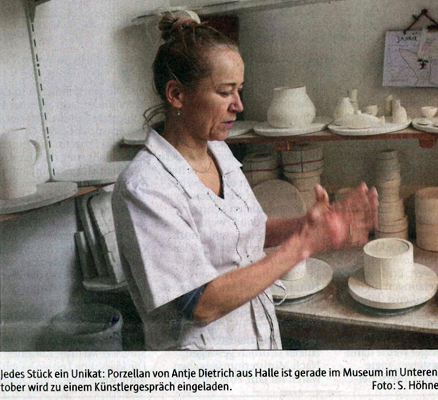 Zeitungsartikel "Porzellan und Rose", Allgemeiner Anzeiger 10.10.2020