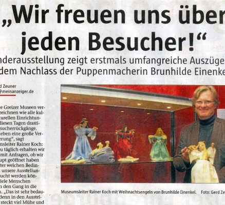 Zeitungsartikel "Wir freuen uns über jeden Besucher", Allgemeiner Anzeiger 18.12.2021